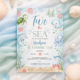 Invitación de cumpleaños número 2 "Two the Sea Boy