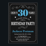 Invitación de cumpleaños número 30 Cartón azul y n<br><div class="desc">Tipografía azul y negra invitación a los 30 años.Pizarra. Fondo blanco y negro. Cumpleaños de adultos. Cumpleaños de hombres o mujeres. Invite a un niño o Chica Lady Teen Teenage Bday. 13a 15a 16a 18a 20a 30a 40a 50a 60a 70a 80a 90a 100a. Cualquier edad. Para más personalización, haga clic...</div>
