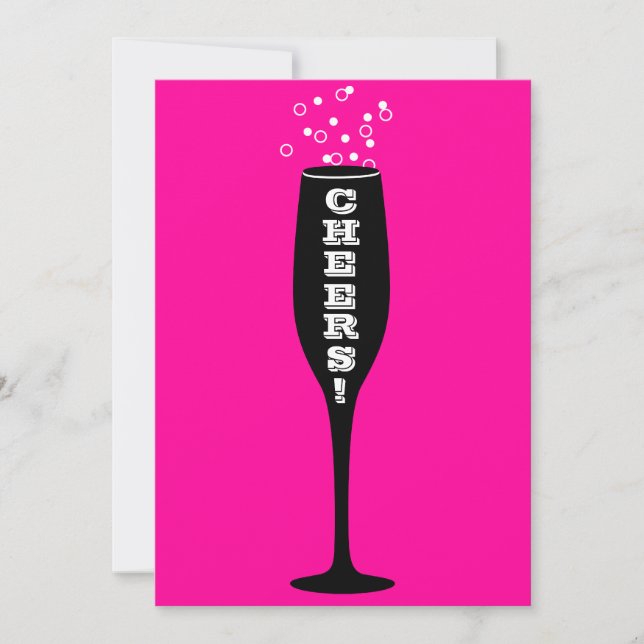 Invitación de cumpleaños número 30 - ¡Champaña ani (Anverso)