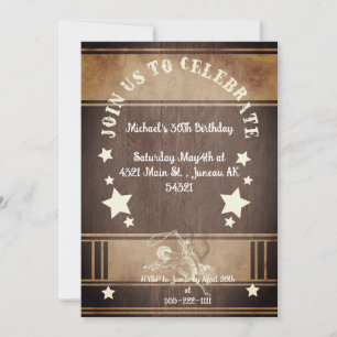 Invitación de cumpleaños número 30 con temática de