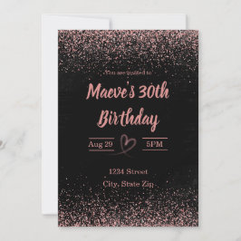 Invitación de cumpleaños número 30 – Confeti Brill