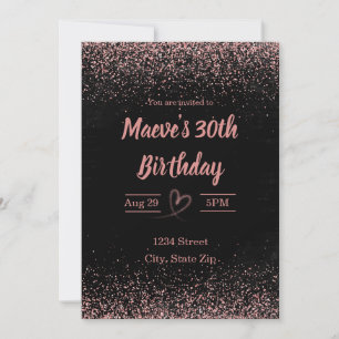 Invitación de cumpleaños número 30 – Confeti Brill