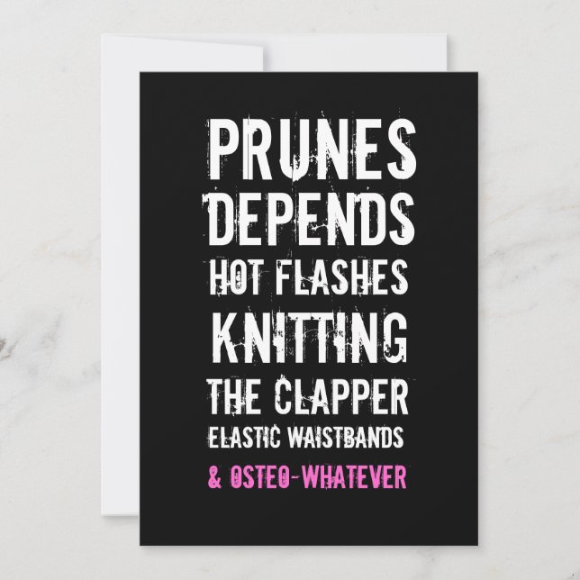 Invitación de cumpleaños número 30 - Damas y vieja (Anverso)