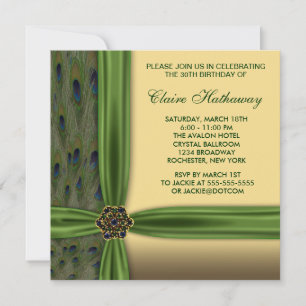 Invitación de cumpleaños número 30 de Emerald Peac