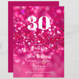 Invitación de cumpleaños número 30 de Glam, Purpur