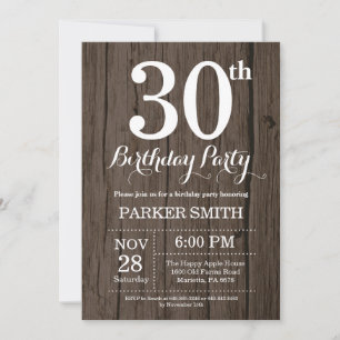 Invitación de cumpleaños número 30 de Rusia