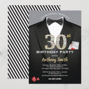 Invitación de cumpleaños número 30 del Casino. Neg