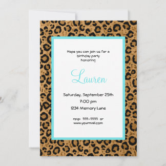 Invitación de cumpleaños número 30 del leopardo pe