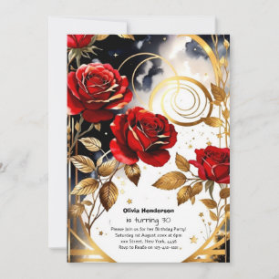 Invitación de cumpleaños número 30 del personaliza