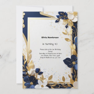 Invitación de cumpleaños número 30 del personaliza