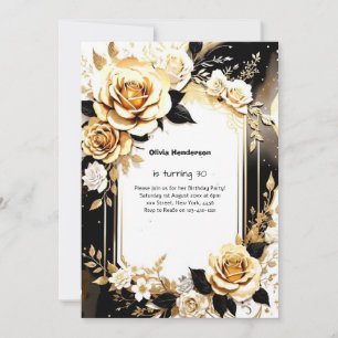 Invitación de cumpleaños número 30 del personaliza