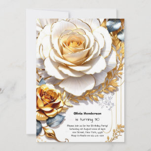 Invitación de cumpleaños número 30 del personaliza