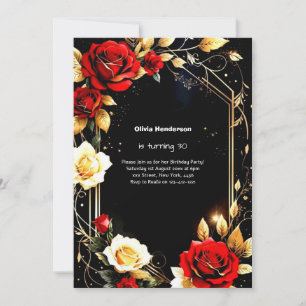 Invitación de cumpleaños número 30 del personaliza