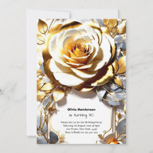 Invitación de cumpleaños número 30 del personaliza