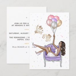 Invitación de cumpleaños número 30 femenina