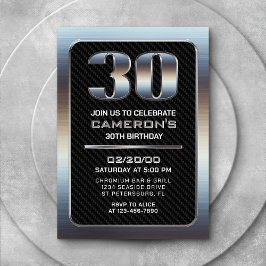 Invitación de cumpleaños número 30 para hombres