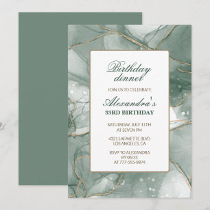 invitación de cumpleaños número 33 Cena de cumplea