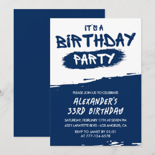 invitación de cumpleaños número 33 para hombres Gr