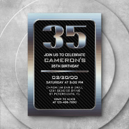 Invitación de cumpleaños número 35 para hombres