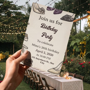 invitación de cumpleaños número 38 para mujeres