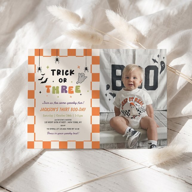 Invitación de cumpleaños número 3 con foto colorid (Subido por el creador)