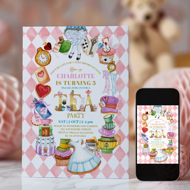Invitación de cumpleaños número 3 de Alice en el p (Subido por el creador)