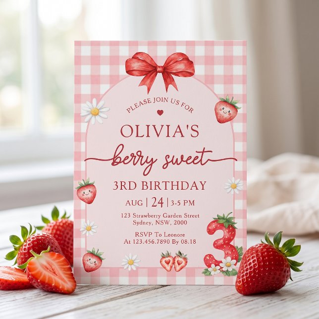 Invitación de cumpleaños número 3 de Bow Berry Swe (Subido por el creador)