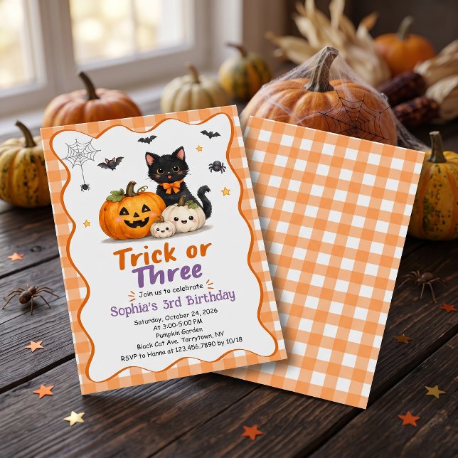 Invitación de cumpleaños número 3 de Halloween par (Subido por el creador)