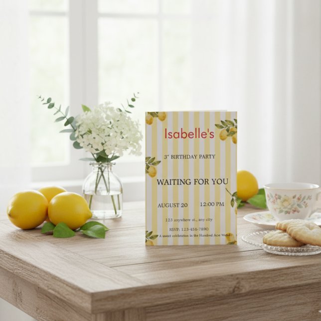 Invitación de cumpleaños número 3 de Limonada Pers (Subido por el creador)