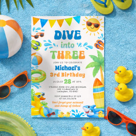 Invitación de cumpleaños número 3 de verano - Sumé