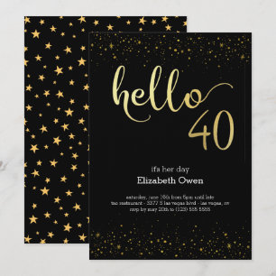 Invitación de cumpleaños número 40
