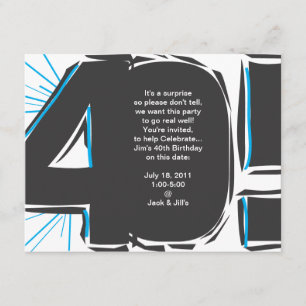 Invitación de cumpleaños número 40