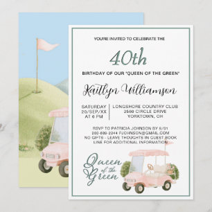 Invitación de cumpleaños número 40 con tema de gol