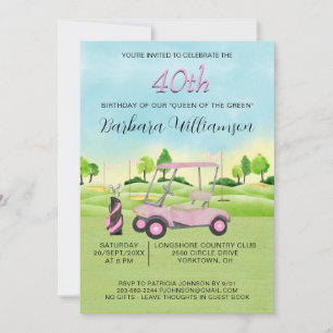 Invitación de cumpleaños número 40 con tema de gol