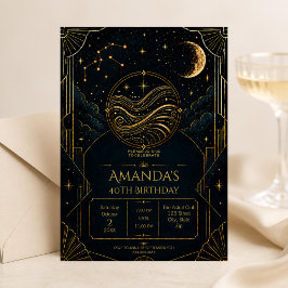 Invitación de cumpleaños número 40 de Acuario Oscu