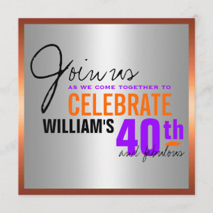Invitación de cumpleaños número 40 del hombre