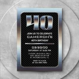 Invitación de cumpleaños número 40 para hombres
