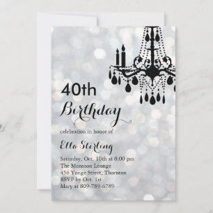 Invitación de cumpleaños número 40 para Salón de B