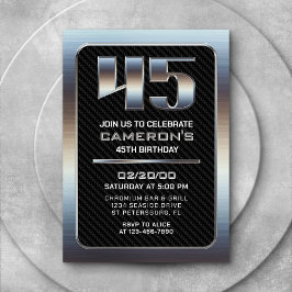 Invitación de cumpleaños número 45 para hombres