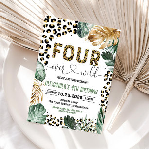 Invitación de cumpleaños número 4 de Four Ever Wil