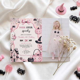 Invitación de cumpleaños número 4 de niña de calab