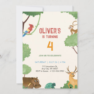 Invitación de cumpleaños número 4 del Reino de los