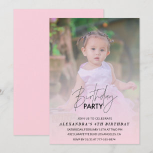 invitación de cumpleaños número 4 Foto de la fiest