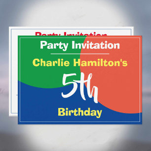 Invitación de cumpleaños número 5