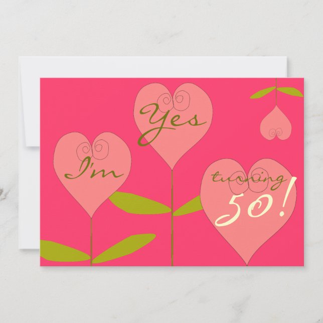 Invitación de cumpleaños número 50 (Anverso)