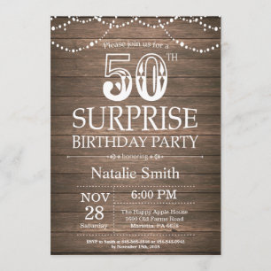 Invitación de cumpleaños número 50 a una sorpresa