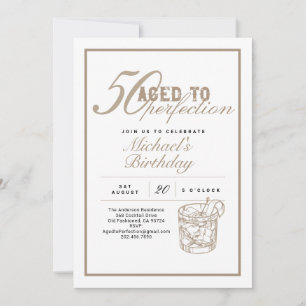 Invitación de cumpleaños número 50 'Aged to Perfec