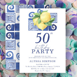 Invitación de cumpleaños número 50 al estilo Medit