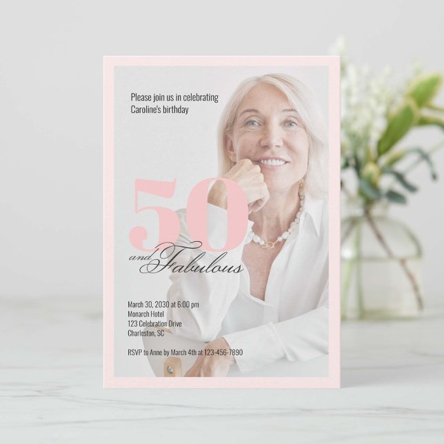 Invitación de cumpleaños número 50: Cincuenta y Fa (Subido por el creador)
