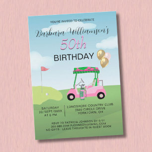 Invitación de cumpleaños número 50 con tema de gol